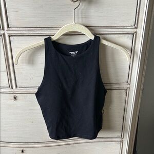 Old Navy Black High-Neck Cropped Tank